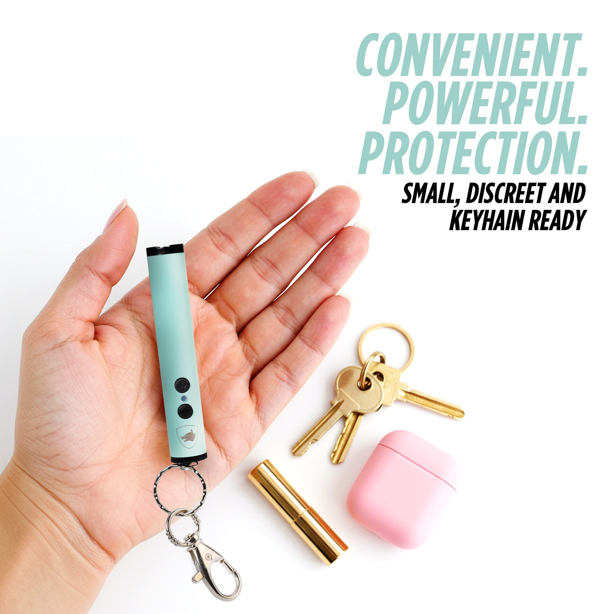 KP Compact Stun Gun with LED Flashlight & Keychain Clip - Enlight Mini - Image 3