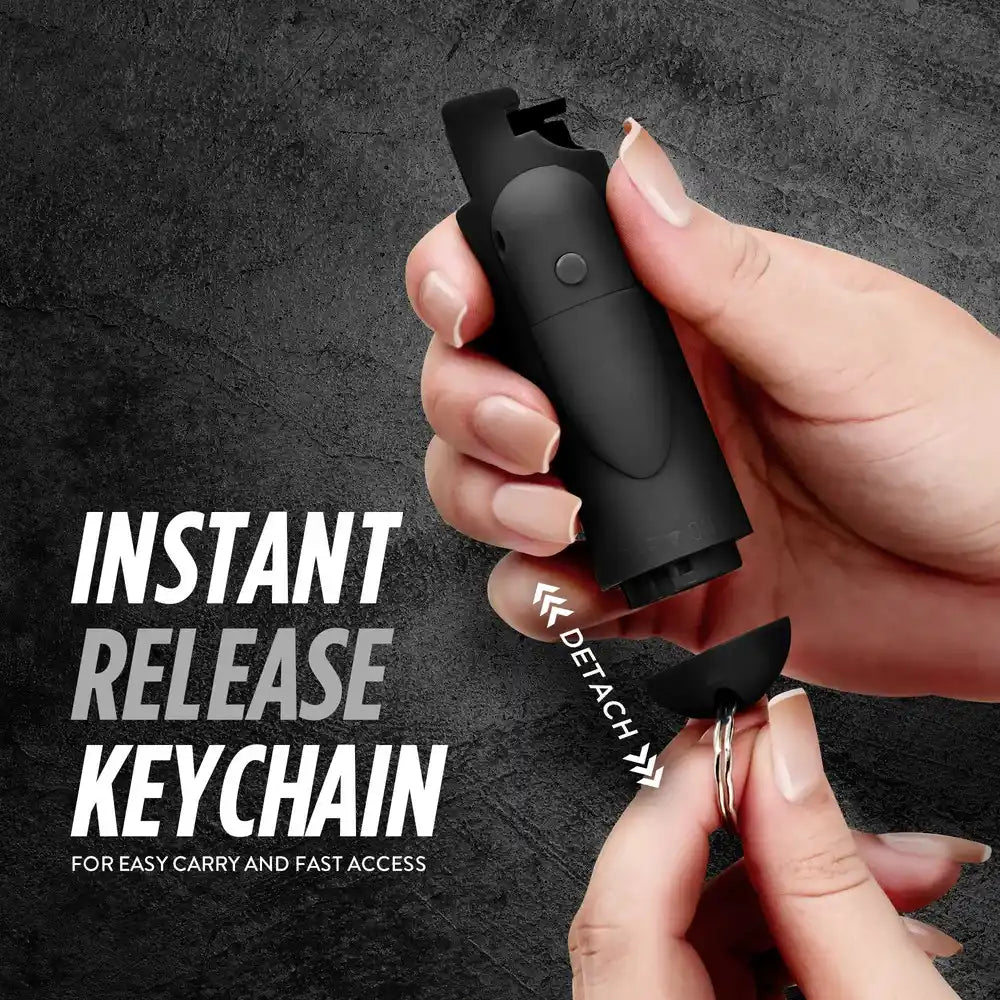 KP Laser Sight Pepper Spray with Snap-Off Cap