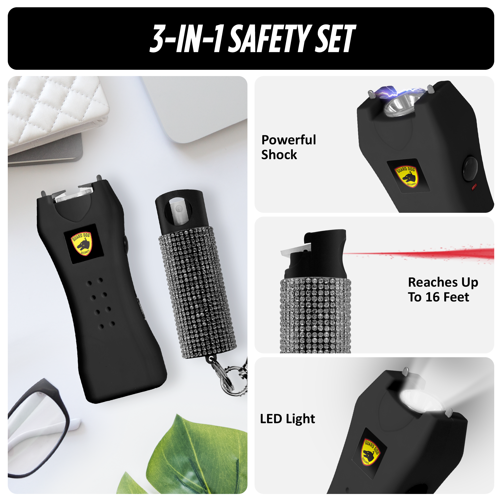 KP Rechargeable Pepper Spray and Stun Gun Combo