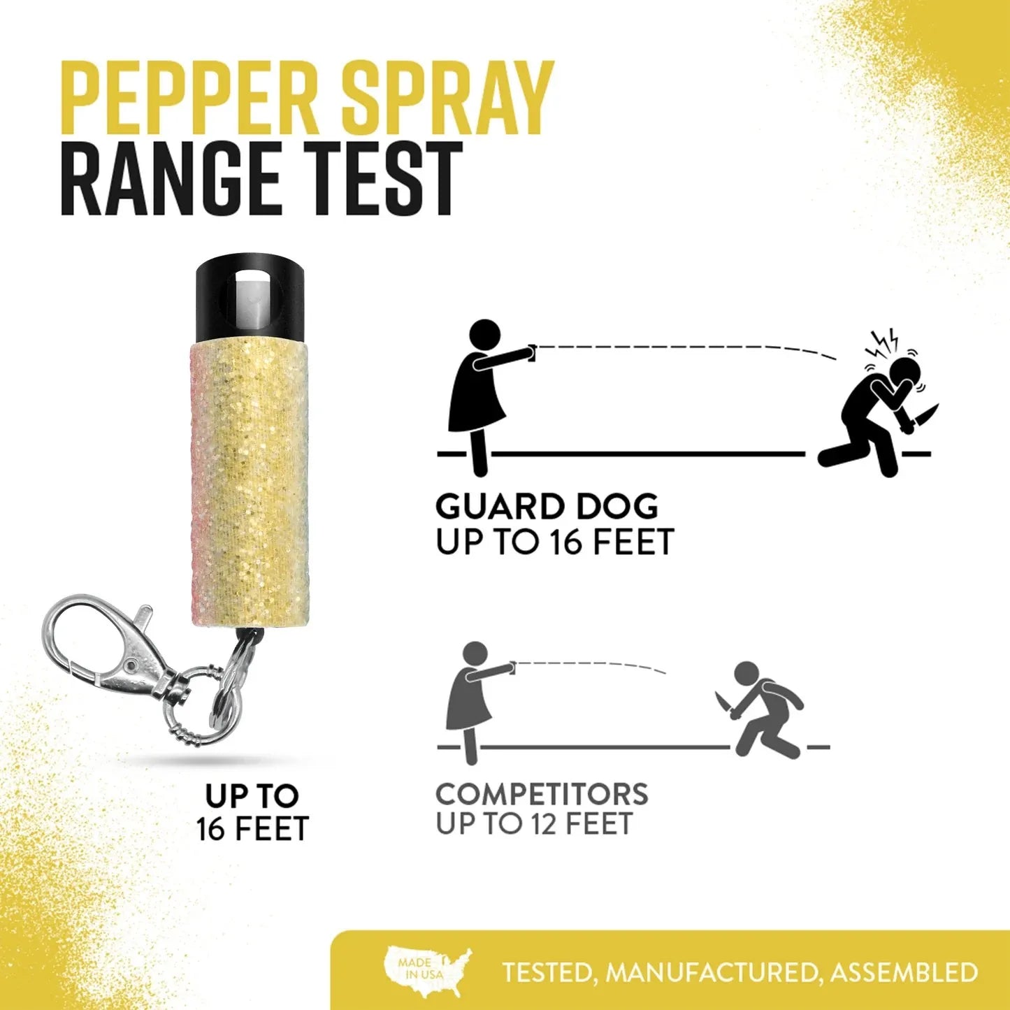 KP Rhinestone Keychain Pepper Spray