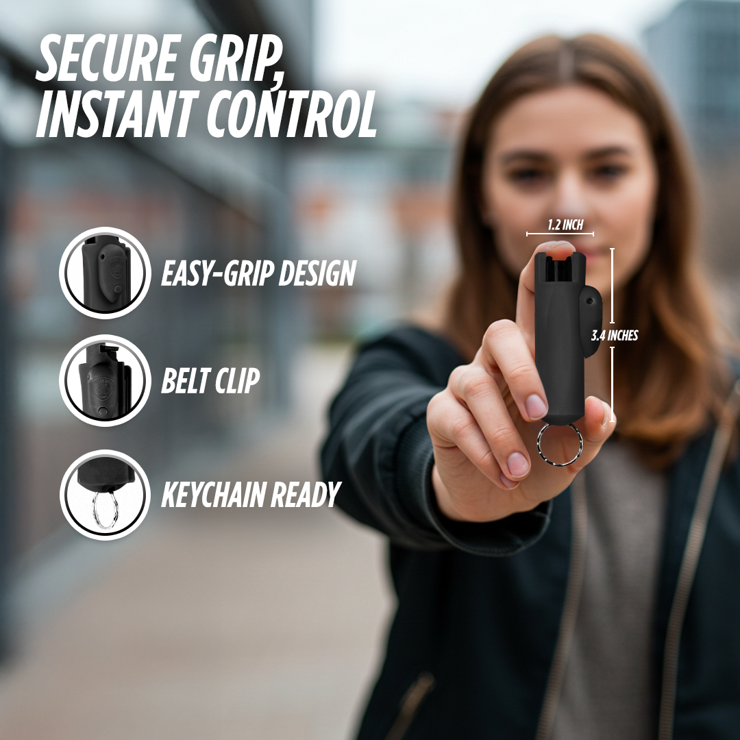 KP Laser Sight Pepper Spray with Belt Clip