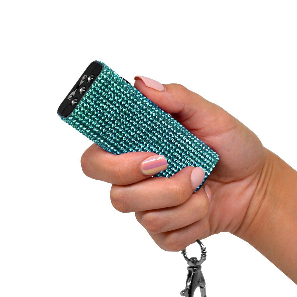 KP Stun Gun with Stylish Rhinestone Design - LED Light w/ Keychain - Image 2